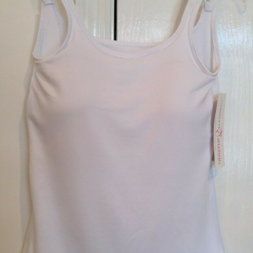 Mastectomy Camisole with Integrated Prosthetics, Small w B Cup, New, White, NWT